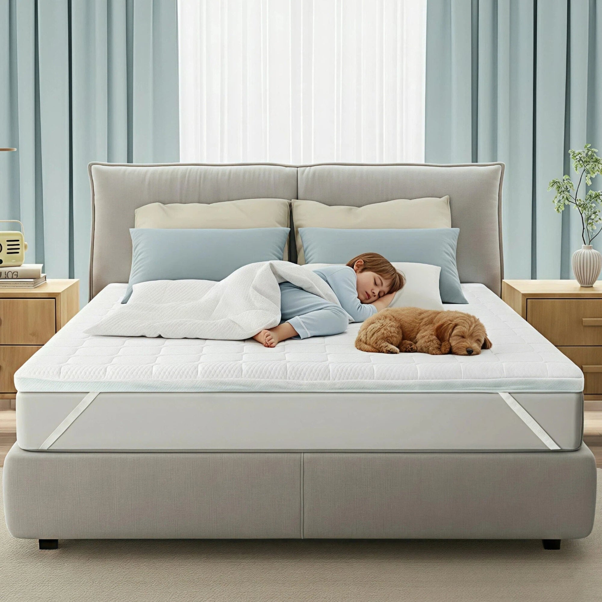 EGO HOME Matratzen Topper 7cm Höhe Matratzentopper aus Schaumstoff von 7 Zonen Schneiden, Öko-TEX Zertifiziert Matratzenauflage für Boxspringbett Matratzen Schlafsofa