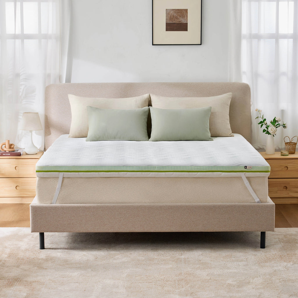 EGOHOME Gel Topper H3/H4, Matratzen Topper mit Komfort-Gel-Schaum und Atmungsaktiv & Waschbar Bezug, ÖEKO-Tex Zertifiziert, Matratzentopper 7cm Höhe für Boxspringbett Schlafsofa Bett