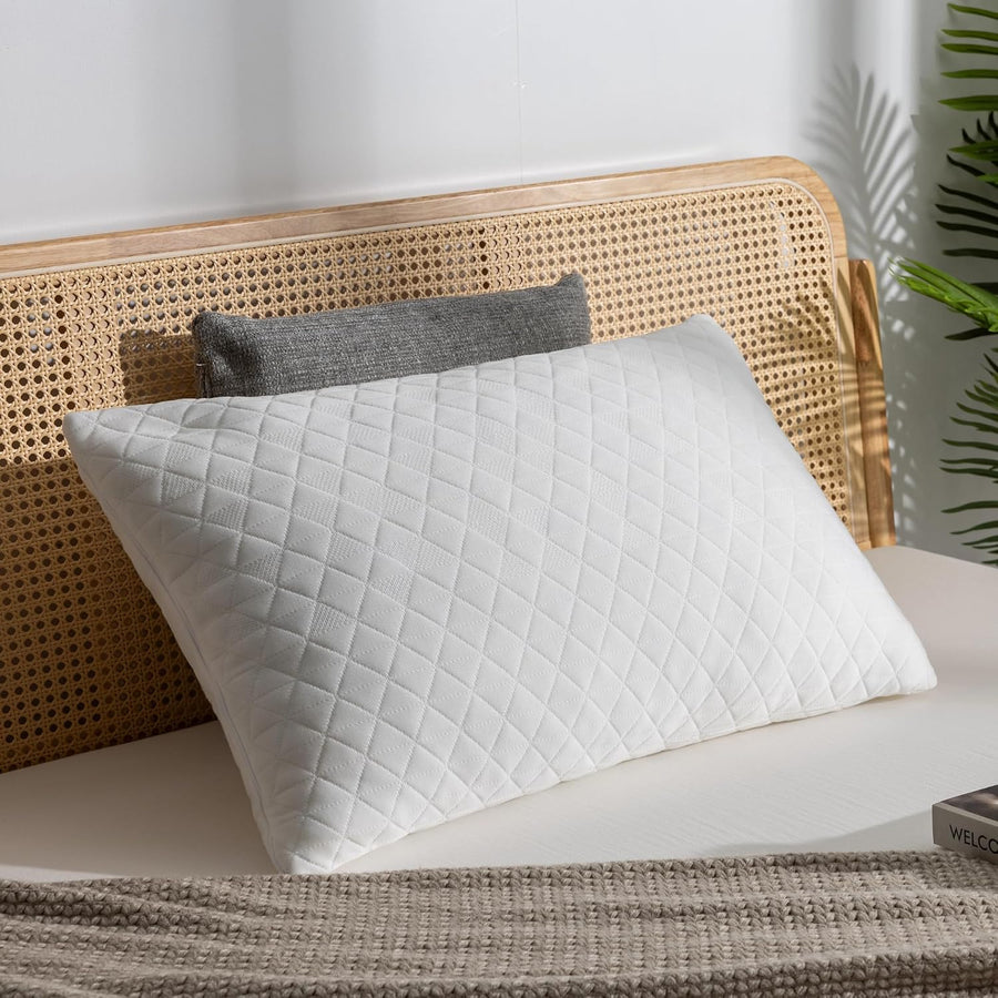 EGOHOME Kopfkissen 40x80 cm aus zerkleinertem Memory-Schaum