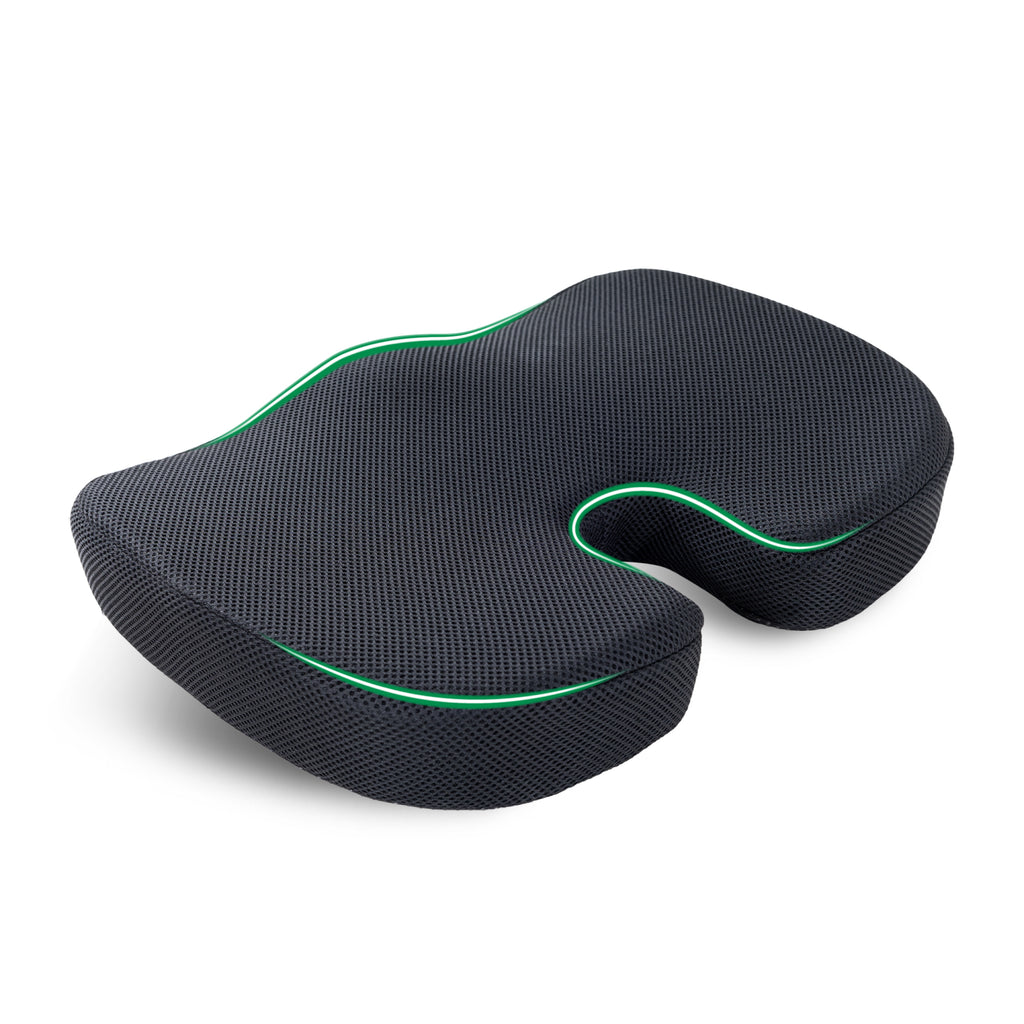 EGO Home Sitzkissen Charcoal Memory Foam, Bürostuhlkissen, Memory-Schaum Schreibtischstuhl Kissen, Rutschfestes Sitzpolster für Gaming, Autositzkissen, Computerstuhlkissen, Rollstuhl