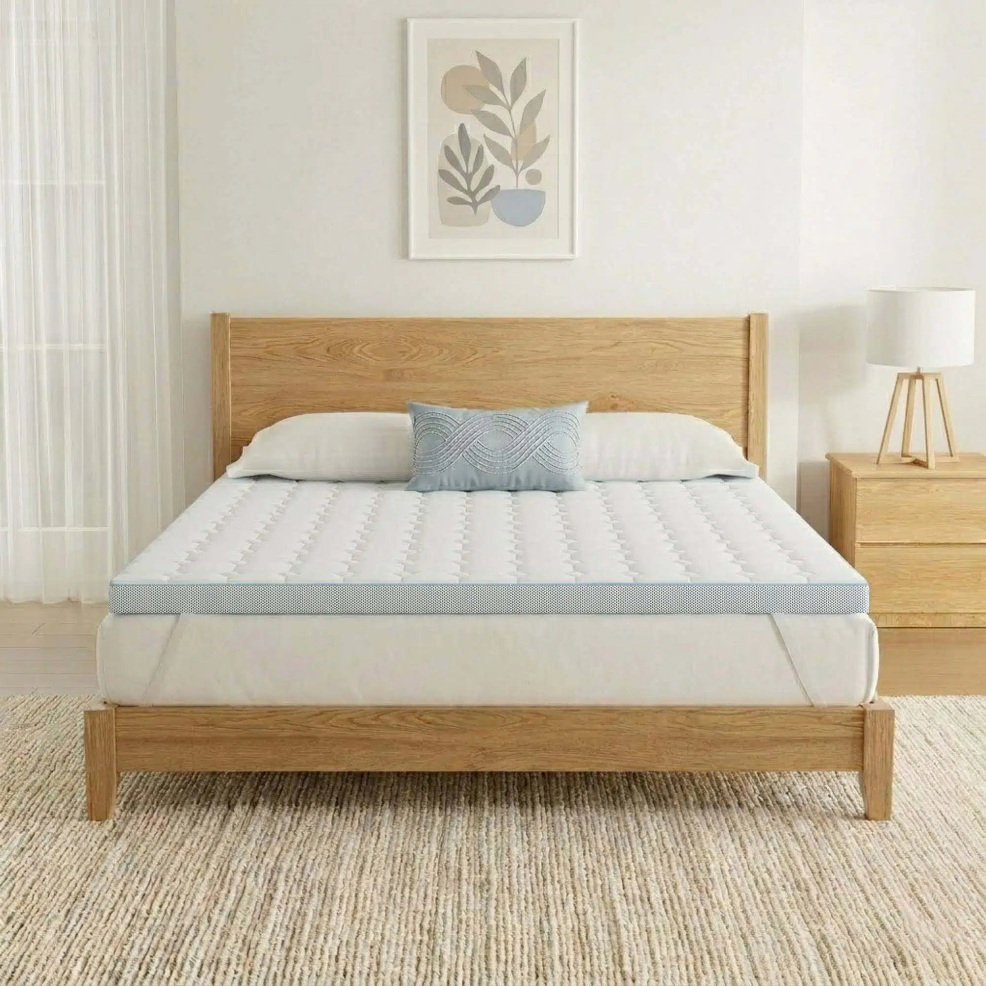 EGOHOME Matratzen Topper 7cm Höhe | 7 Zonen ergonomisch Matratzentopper | Öko-TEX Zertifiziert | Matratzenauflage für Boxspringbett Schlafsofa