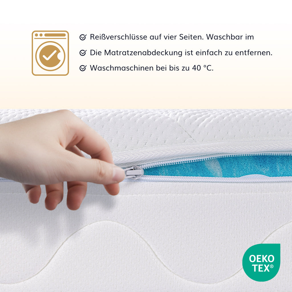 EGO HOME Matratze Härtegrad H3 23cm - Ergonomische 7-Zonen Hochwertige Kaltschaummatratze mit waschbarem Bezug, Atmungsaktiv Schaumstoffmatratze Rollmatratze, Öko-Tex Zertifiziert