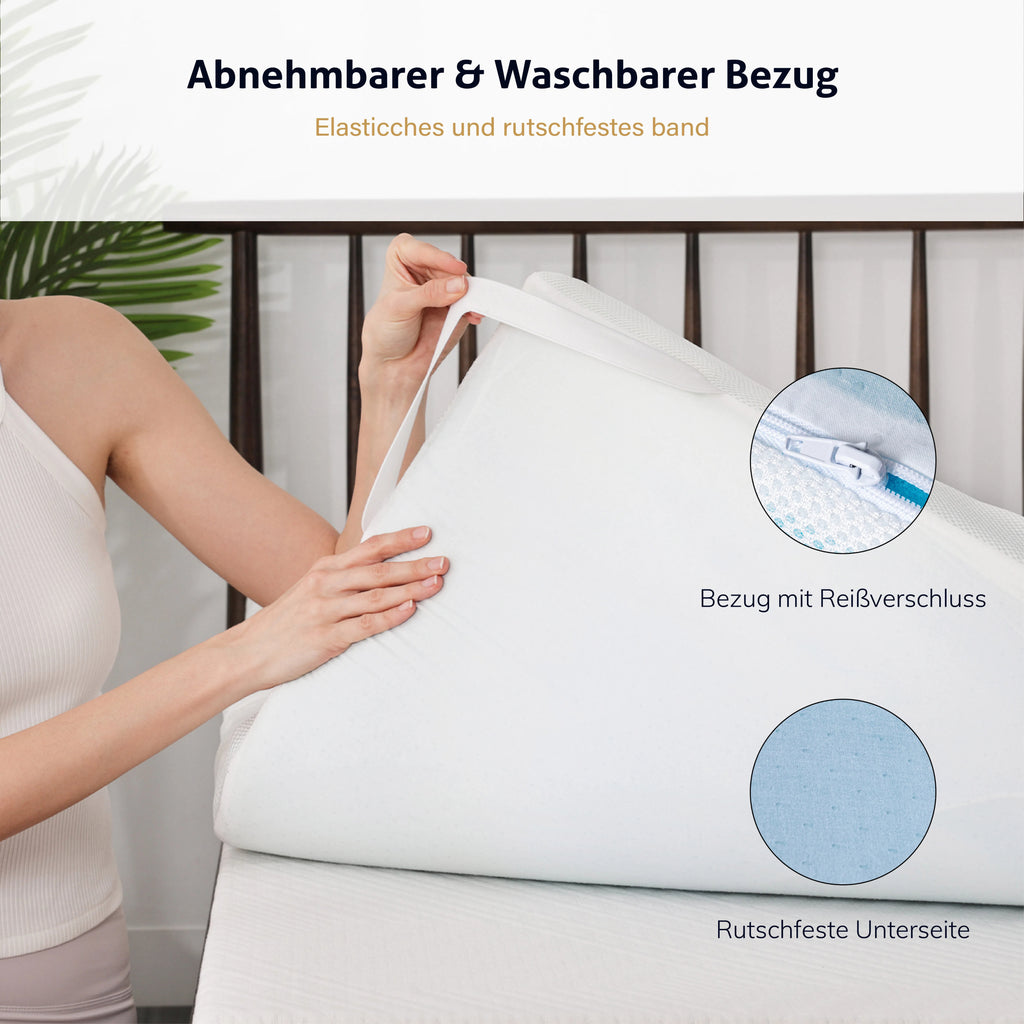 EGO HOME Matratzen Topper 7cm Höhe Matratzentopper aus Schaumstoff von 7 Zonen Schneiden, Öko-TEX Zertifiziert Matratzenauflage für Boxspringbett Matratzen Schlafsofa