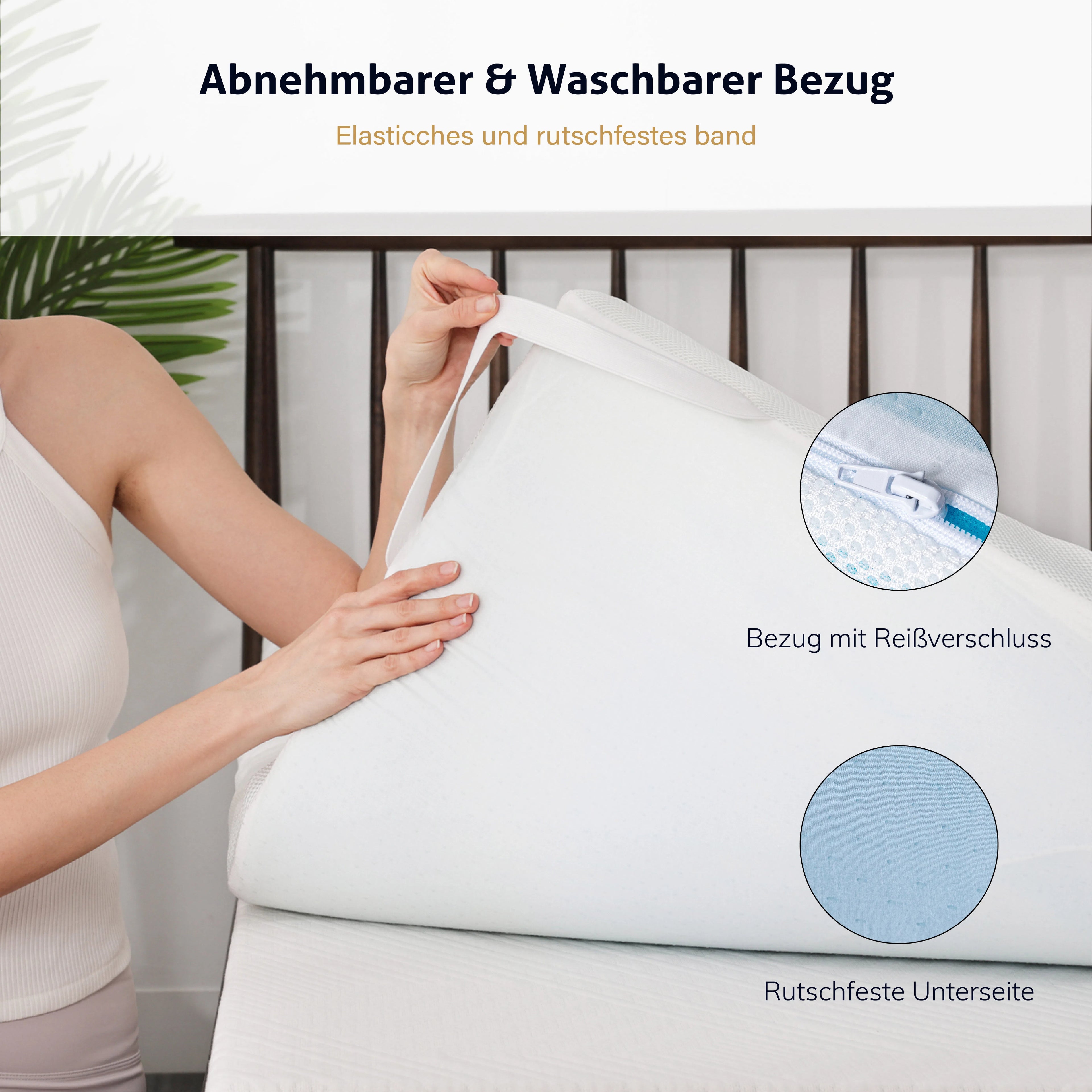 EGO HOME Matratzen Topper 7cm Höhe Matratzentopper aus Schaumstoff von 7 Zonen Schneiden, Öko-TEX Zertifiziert Matratzenauflage für Boxspringbett Matratzen Schlafsofa