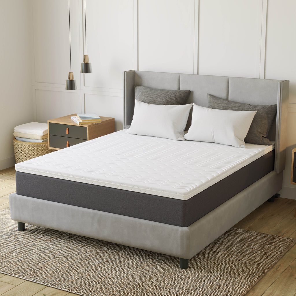 EGO HOME Matratzen Topper 7cm Höhe Matratzentopper Härtegrade H2 mit 7-Zonen Spiral-Dorn Kaltschaumkern, Öko-TEX Zertifiziert, Matratzenauflage 90x200cm für Boxspringbett Schlafsofa