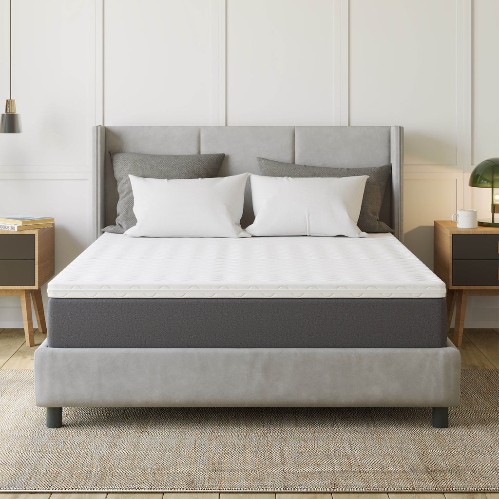 EGO HOME Matratzen Topper 7cm Höhe Matratzentopper Härtegrade H2 mit 7-Zonen Spiral-Dorn Kaltschaumkern, Öko-TEX Zertifiziert, Matratzenauflage 90x200cm für Boxspringbett Schlafsofa
