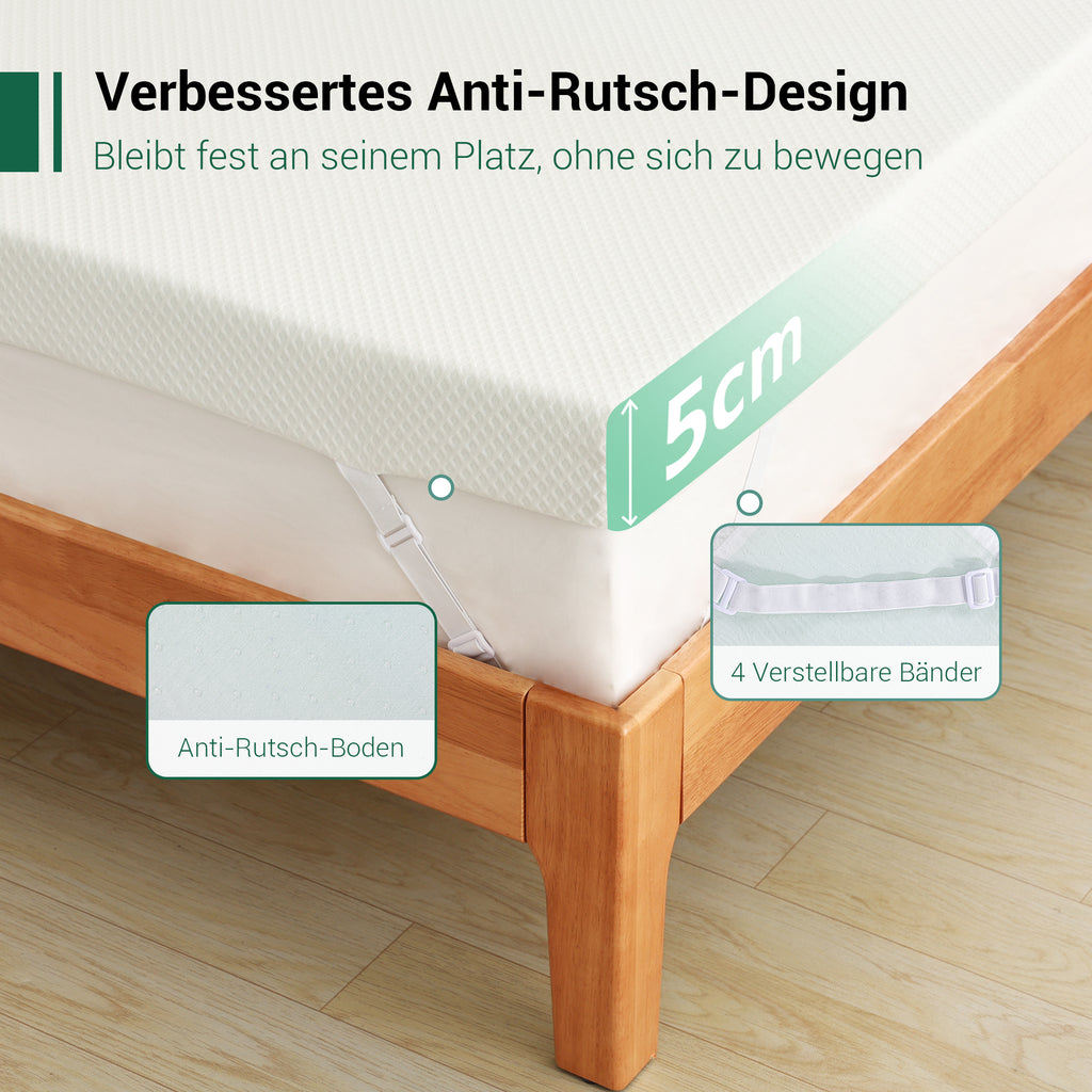 EGO HOME Matratzentopper 9cm Höhe Matratzen Topper Härtegrad H3 mit Schaumstoff, Öko-TEX und CertiPUR Zertifiziert, 80x200cm Matratzenauflage für Boxspringbett Schlafsofa